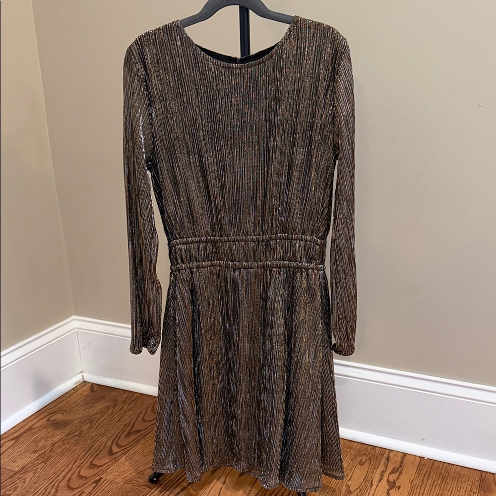 GAP Kids size XXL (14/16) Elegant Black and Gold Metallic Dress